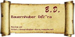 Bauernhuber Dóra névjegykártya